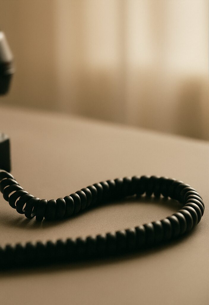 black telephone cord.