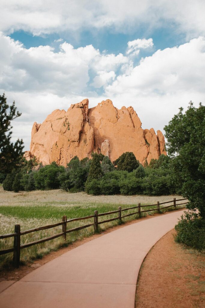 Stunning natural rock formation at Garden of the Gods, Colorado Springs.